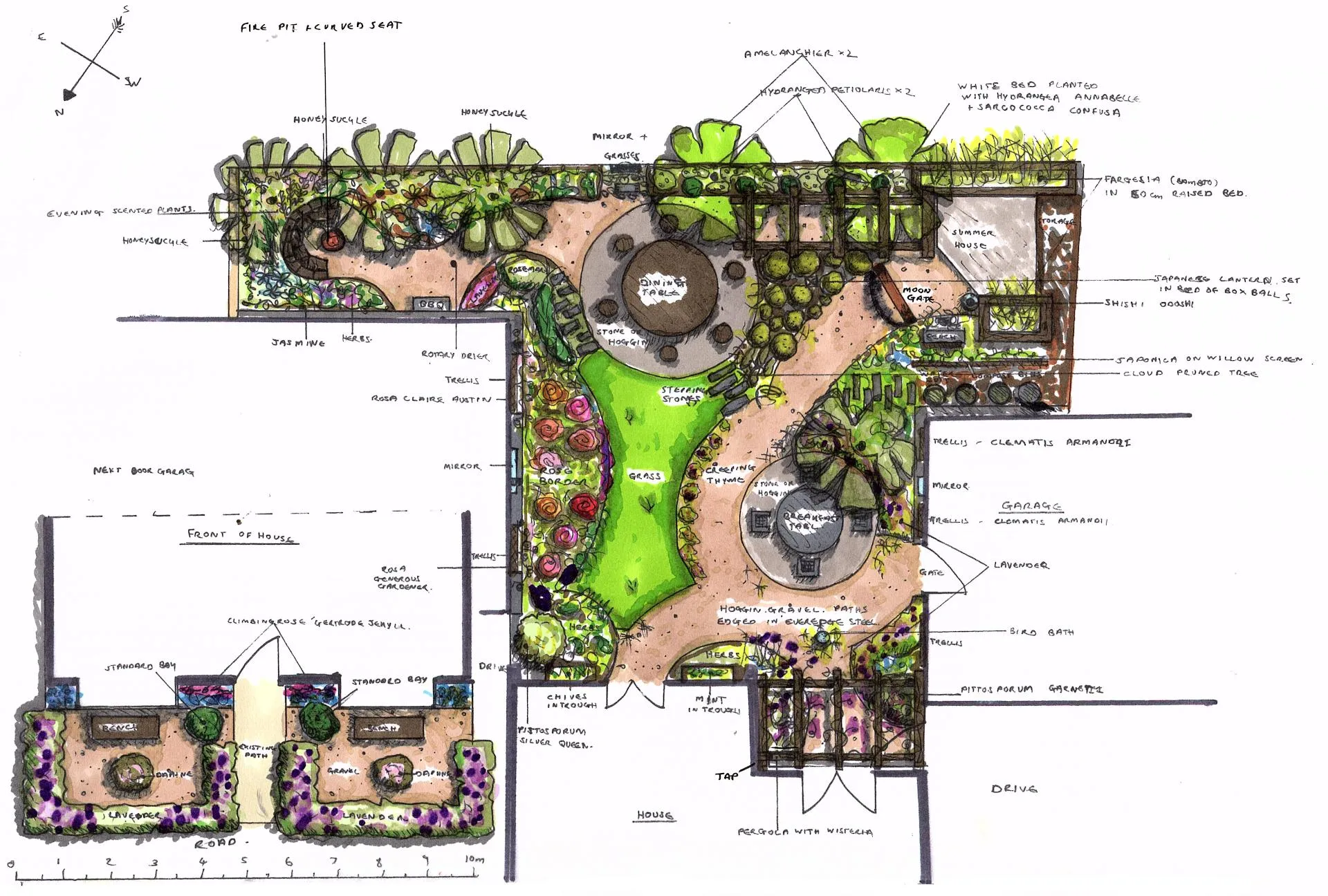 Charlotte's drawing for the Yin and Yang Garden